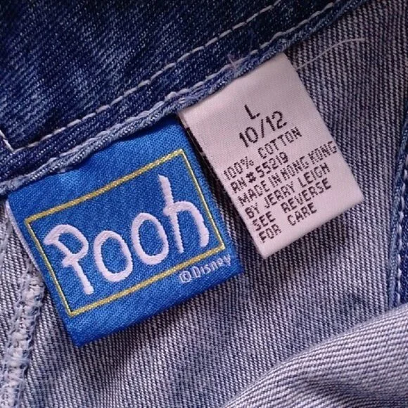 Vintage 90s WINNIE THE POOH Embroidered Disney Denim Overall JERRY LEIGH - Picture 3 of 12